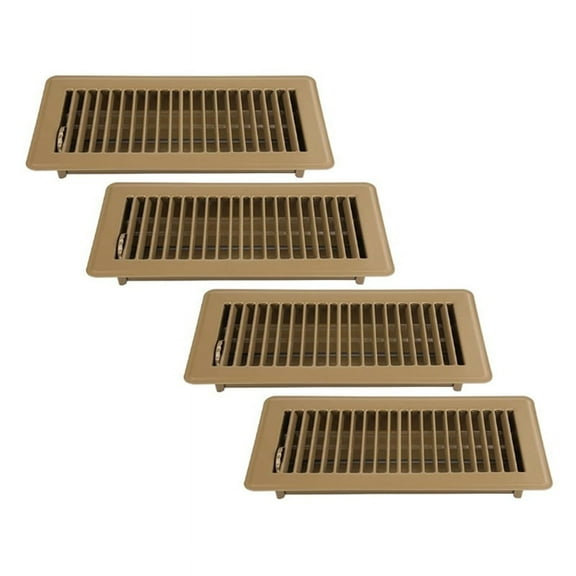Floor Register 4x10, 4 Pack Floor Register Vents,Heavy Duty Steel Walkable Floor Grates,Adjustable Decor Grate