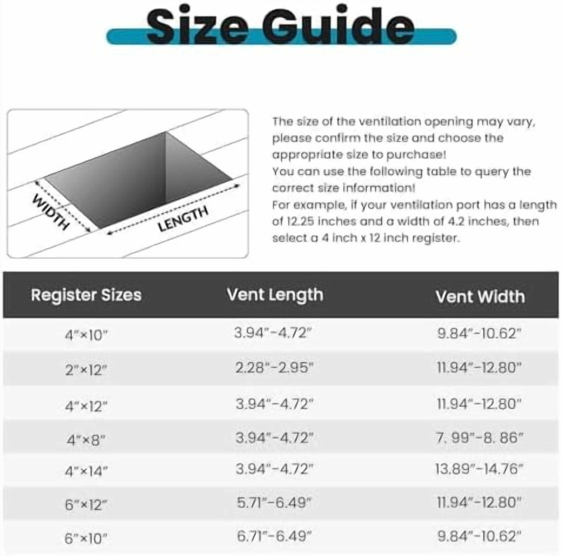 Floor Register 4x10, 6 Pack Brown Floor Vent Covers, Heavy Duty Steel Walkable Floor Vents,Vent Covers for Home Floor