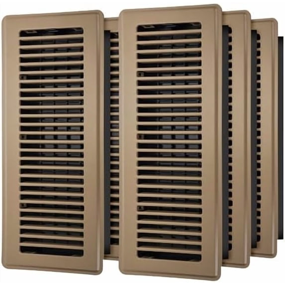 Floor Register 4x14, 6 Pack Floor Vent Covers for Home Floor Heavy Duty Steel Walkable Floor Vents Air Vent Covers for Sidewall and Floor