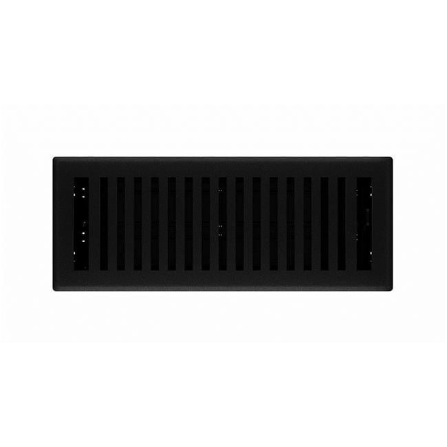 Floor Register, Black Iron - 4 x 12 in.