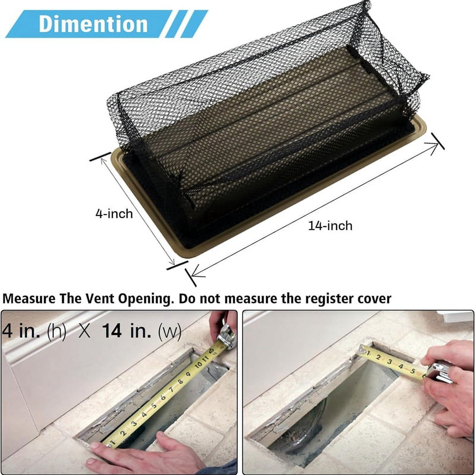 Floor Register Cover Trap, Floor Mesh Cover Screen for Home Filters 6