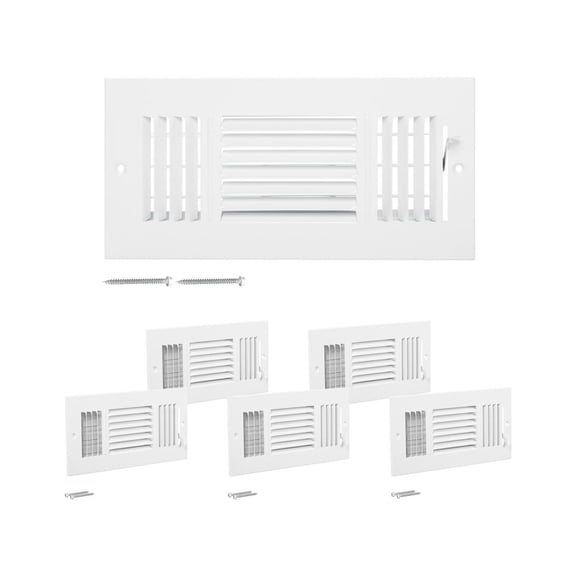 Floor Registers 4x10 Inch, 6-Pack HVAC Vents