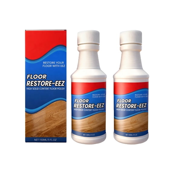 Floor Restore Cleaner, High Solid Content Floor Polish for Shine Renewal & Protective Layer, Helps Conceal Small Scratches, Quick-Drying Protective Finish(2 PCS)