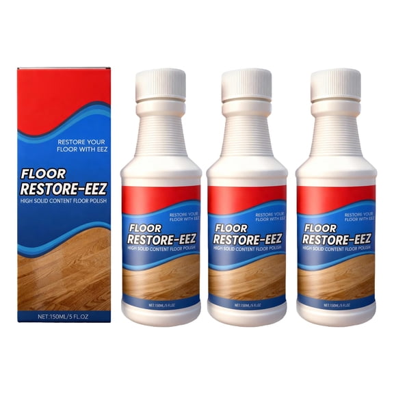 Floor Restore Cleaner, High Solid Content Floor Polish for Shine Renewal & Protective Layer, Helps Conceal Small Scratches, Quick-Drying Protective Finish(3 PCS)