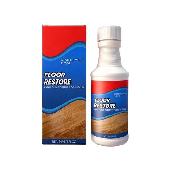 Floor Restore Cleaner, High-Solid Floor Polish for Shine Renewal & Protective Layer, Helps Reduce the Look of Small Scratches, Quick-Drying Clear Finish 5 fl oz