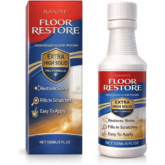 Floor Restore – High Solid Floor Restorer for Wood & Hard Floors, Concentrated Coating to Restore Shine & Cover Fine Scratches, Easy Mop-On Application
