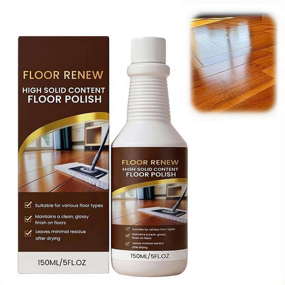 Floor Restore for Wood Floors, Floors Renew Polish High Solid Content Floor Cleaner for Wood Tile Marble Scratch Repair Gloss Enhancer Quick Dry Long Lasting Shine