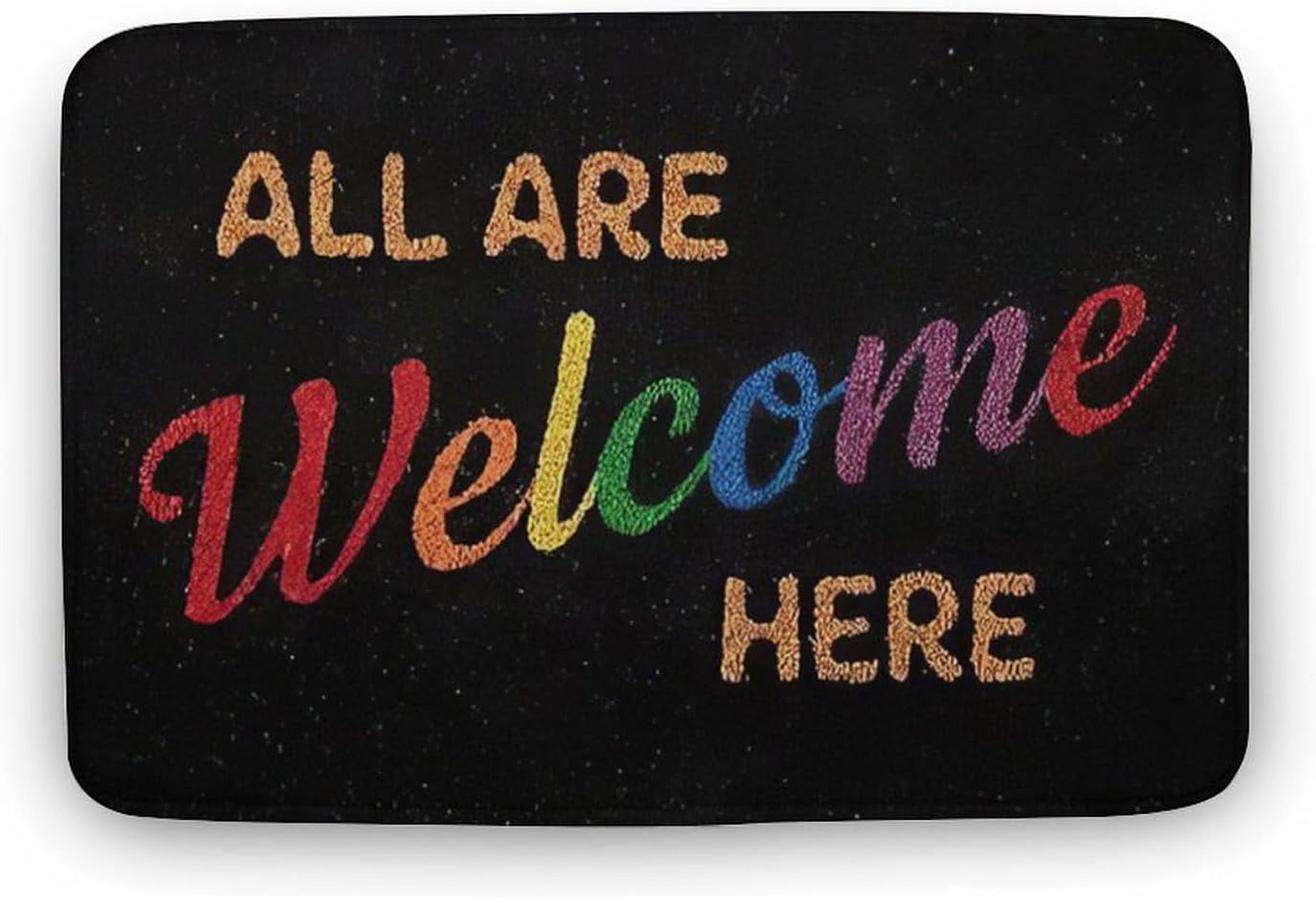 Floor Rug All are Welcome Here Doormat, Family Welcome Home Decorative ...
