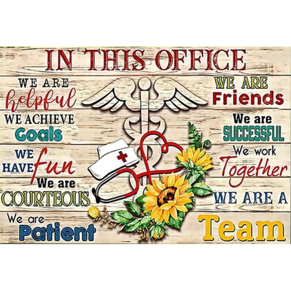 Floor Rug Doormat Non Slip Front Door Mat in This Office We Arre Friends Poster, Nurse Poster, Clinic Poster Door Mat Rug Front Door Mat Non Slip Bath Mat for Bathroom Kitchen Indoor 30x17.