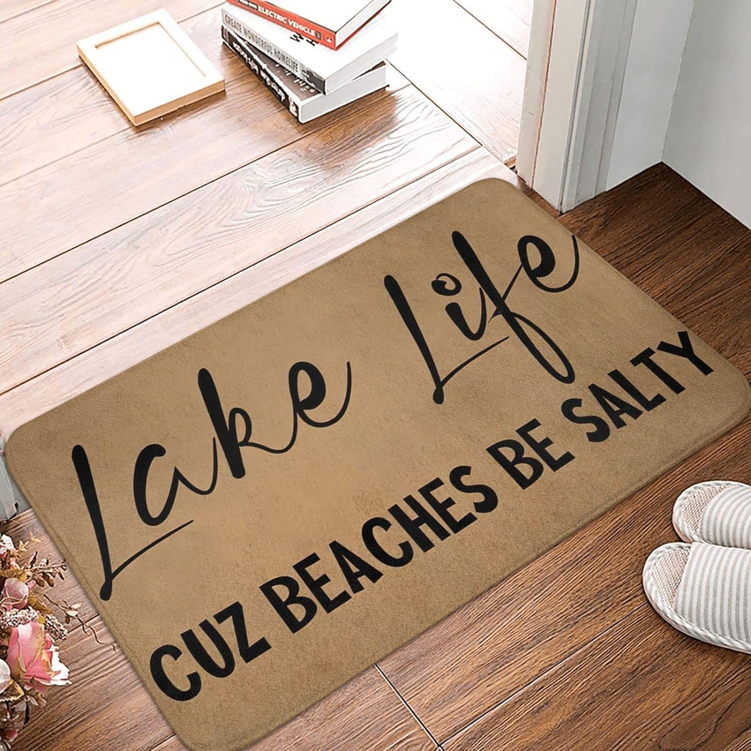Floor Rug Doormat Mat Door Mats Lake Life Cuz Beaches Be Salty