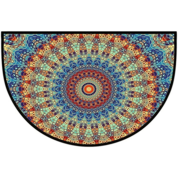 Floor Rug Front Door Mat Indoor Welcome Funny Doormat Vintage Happy Birthday Celebration Party Colorful Ribbon Washable Home Kitchen Floor Mats Non Slip and Durable Doormats Decor 18"×30"