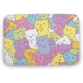 thumbnail image 1 of Floor Rug Funny Bathroom Doormats, Adorable Funny Cat Kittens Entrance Doormats Indoor Non-Slip Front Door Mat Bath Mat Absorbent Door Mats for Kitchen Bedroom Floor Mats 16"×24", 1 of 4