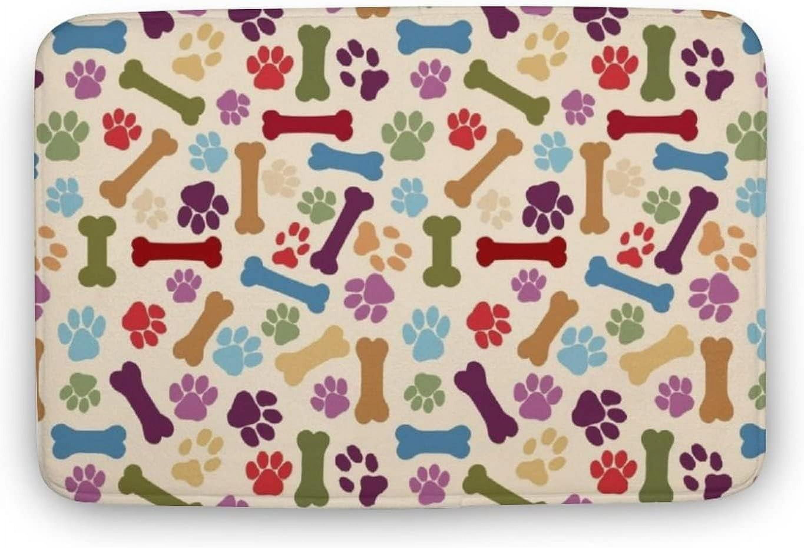 Floor Rug Funny Bathroom Doormats, Dog Paw Entrance Doormats Indoor Non
