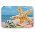 thumbnail image 1 of Floor Rug Funny Bathroom Rug, Seashell Beach Starfish Bath Mat Non Slip & Absorbent Door Mats for Kitchen Sink, Entrance 16"×24", 1 of 4