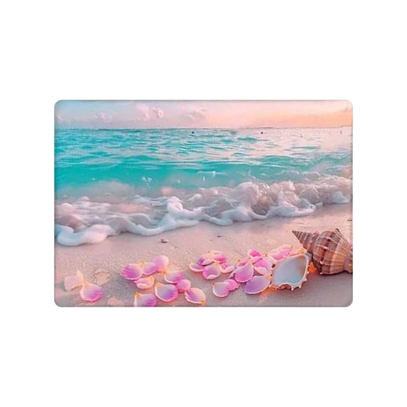 Floor Rug Summer Beach Bathroom Rug Mat Welcome Ocean Coastal Doormats Outdoor Indoor Non Slip Front Door Mat Entry Door Rugs For Balcony Yard Entryway 32"X20" Carpet