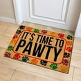 thumbnail image 1 of Floor Rug Welcome Mat with Back It‘s Time to Pawty Funny Doormat for Entrance Way Decorative Mats for Front Door Mat No Slip Kitchen Rugs and Mats 16"×24", 1 of 4