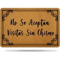 thumbnail image 1 of Floor Rug Welcome Mats for Front Door Entry No Se Aceptan Visitas Sin Chisme Doormat Non Slip Mat for Home Indoor Farmhouse Funny Kitchen Rugs Patio Full Brown 16"×24", 1 of 4