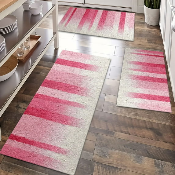 Floor Rugs Sets 3 Piece with Runner, Farmhouse Kitchen Rugs and Mats Non Skid Washable Runner Rug for Kitchen Sink Laundry