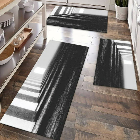 Floor Rugs Sets 3 Piece with Runner, Farmhouse Kitchen Rugs and Mats Non Skid Washable Runner Rug for Kitchen Sink Laundry