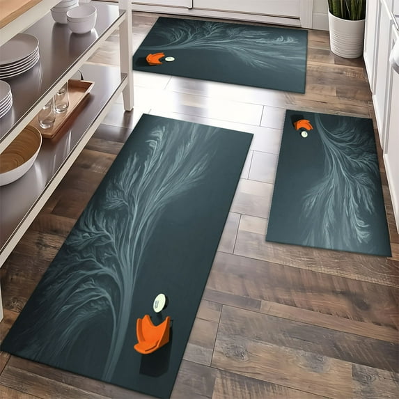 Floor Rugs Sets 3 Piece with Runner, Farmhouse Kitchen Rugs and Mats Non Skid Washable Runner Rug for Kitchen Sink Laundry