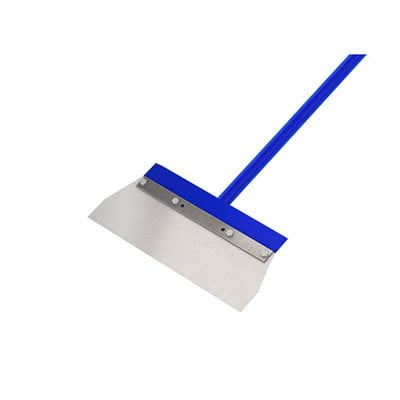 Floor Scraper, Squareuare Steel Blade, 18", 5 Foot Steel Handle