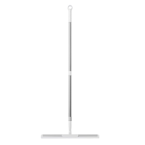 Floor Scraper, Broom Floor Scraper, 20 Inch Rubber Scraper with 42 Inch Aluminum Alloy Pole for Bathroom Tiles, Clean Glass, Hair, Fine Dust, Liquid, Household Floor Scraper Broom