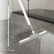 Floor Scraper, Swivel Head Floor Scraper, Long Handle Rubber Broom, 180° Rotating, 53-inch Handle, Ideal for Cleaning Windows, Bathroom, Garage, Tile & Concrete, Multi-surface Scraper Tools