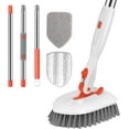 thumbnail image 1 of Tile Tub Scrubber Brush 3-in-1 Shower with 52-inch Adjustable Long Handle Cleaner and 3 Detachable Replacement Heads for Cleaning Bathroom Kitchen Walls, 1 of 4