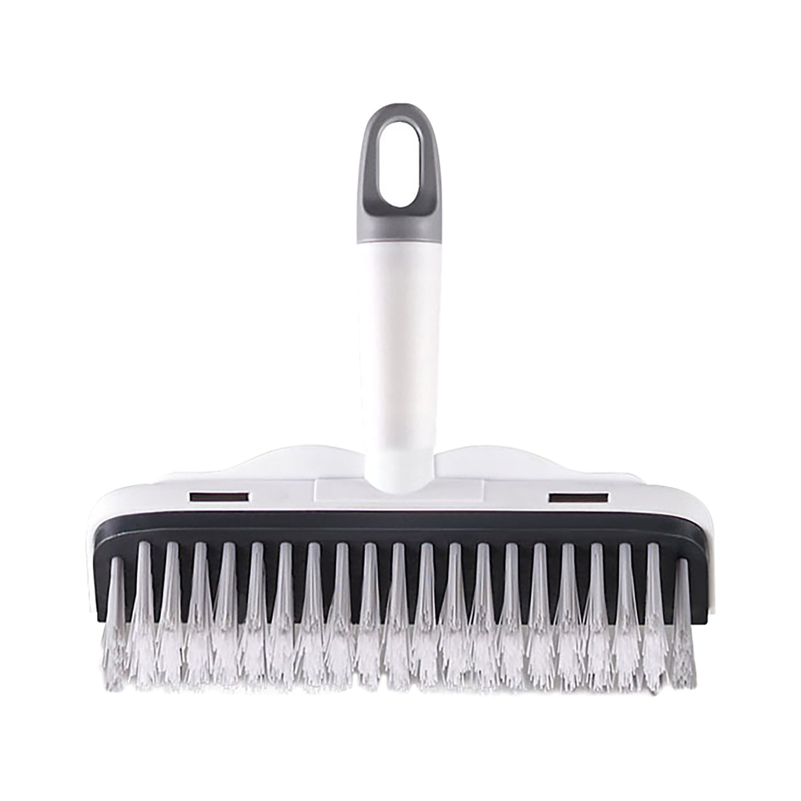 Floor Scrub Brush with Long Handle, 2 in 1 Scrape Brush Stiff Bristle