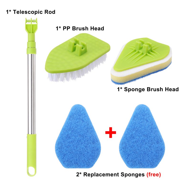 Tub Tile Shower Scrubber for Cleaning, 3 in 1 Tub Cleaner Brush