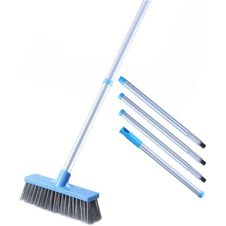 Floor Scrub Brush with Long Handle - 48' Stiff Bristle Shower Deck