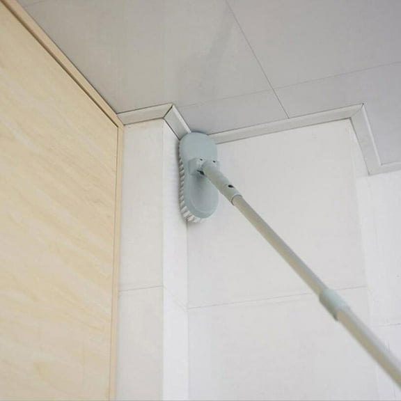 Floor Scrubber Brush Extendable Long Handle Shower Brush for Cleaning Bathroom Kitchen Toilet Wall Sink