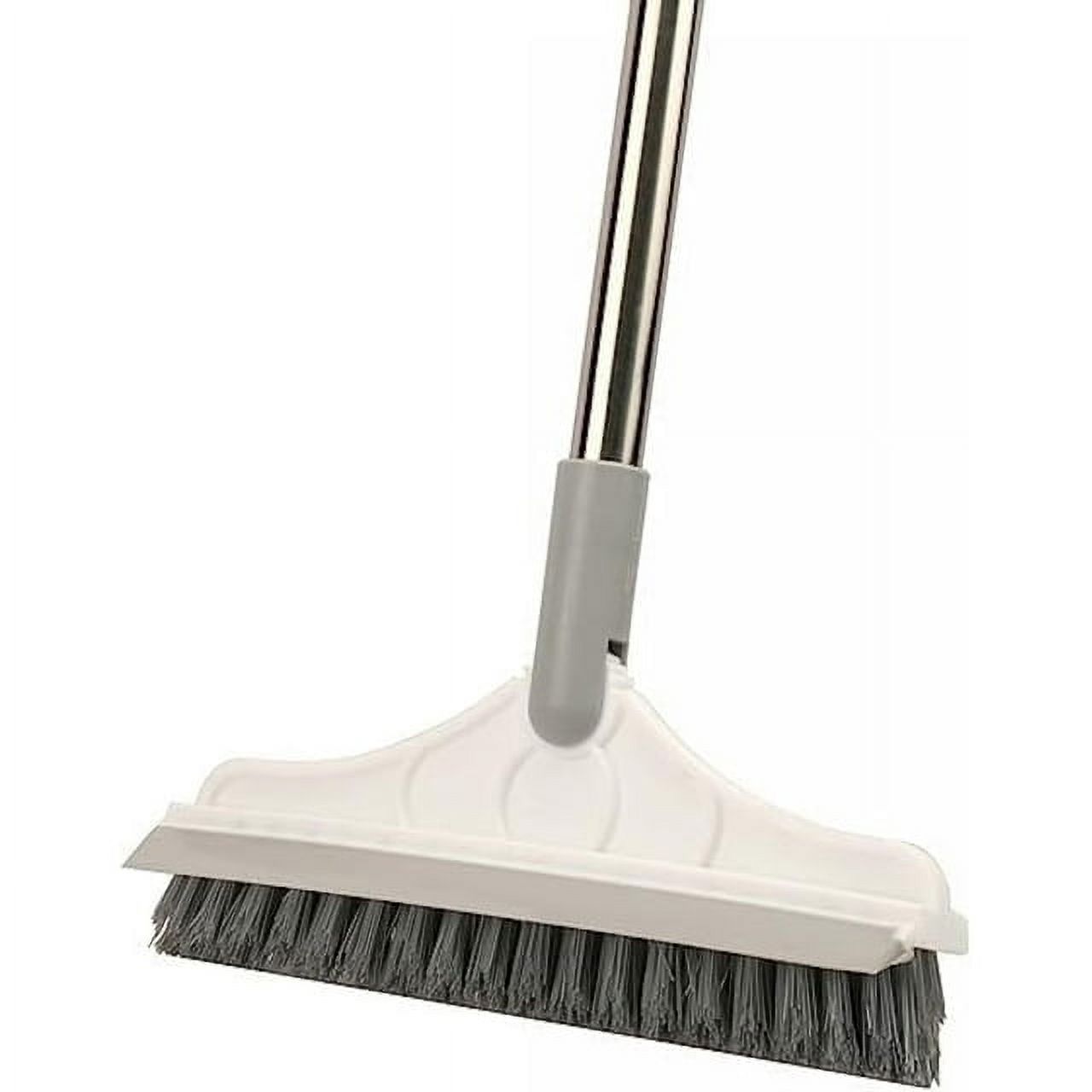 2 IN 1 Floor Scrub Brush with 58"Long Handle and Floor Squeegee,Push