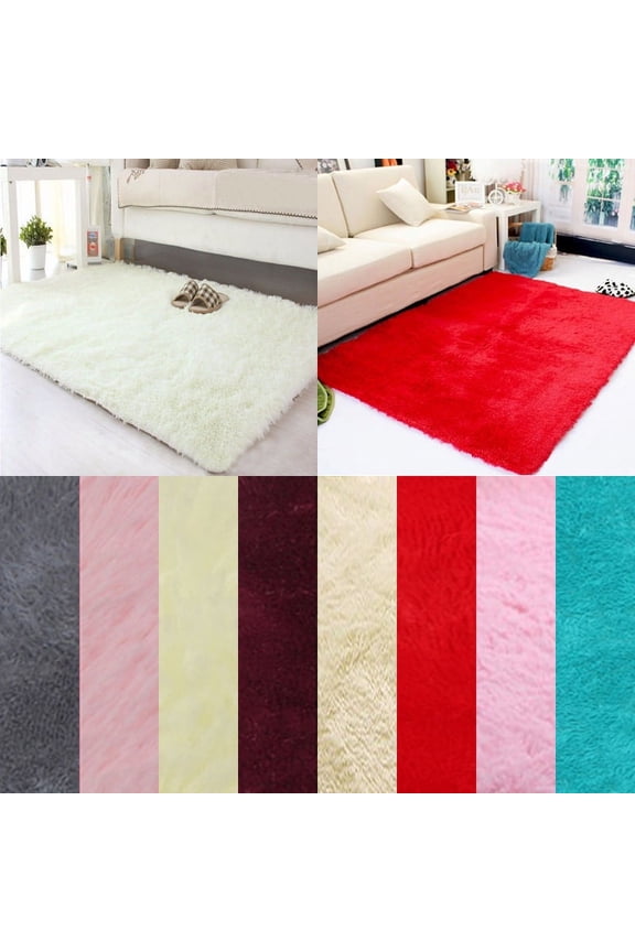 Floor Shaggy Carpet for Bedroom Living Room, Fluffy Rug Plush Decorative Rug