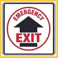 thumbnail image 1 of Floor Signs Floor Sign - Emergency Exit Vinyl Stickers – Safety & Warning Signs Stickers Bundle for Warehouse – 1 Pack, 24" x 24", Durable Adhesive Labels, 1 of 4