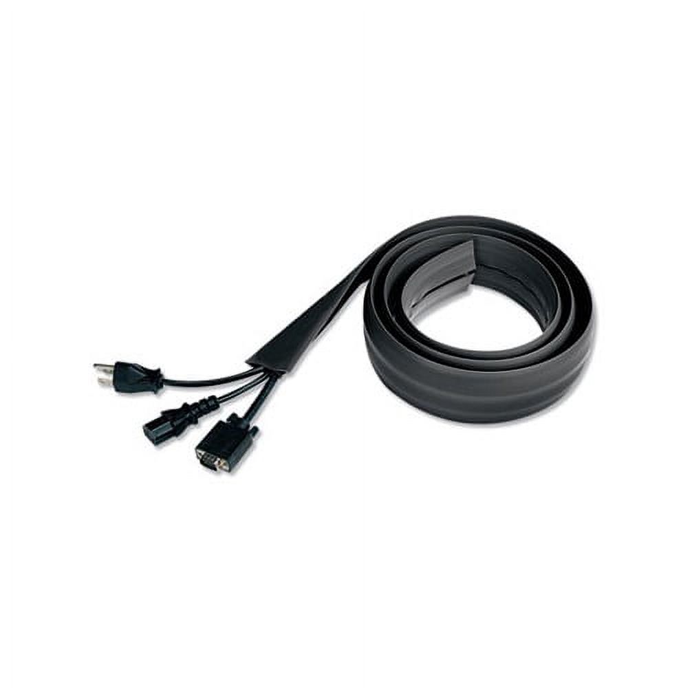 Floor Sleeve Cable Management 2.5" x 0.5" Channel, 72" Long, Black
