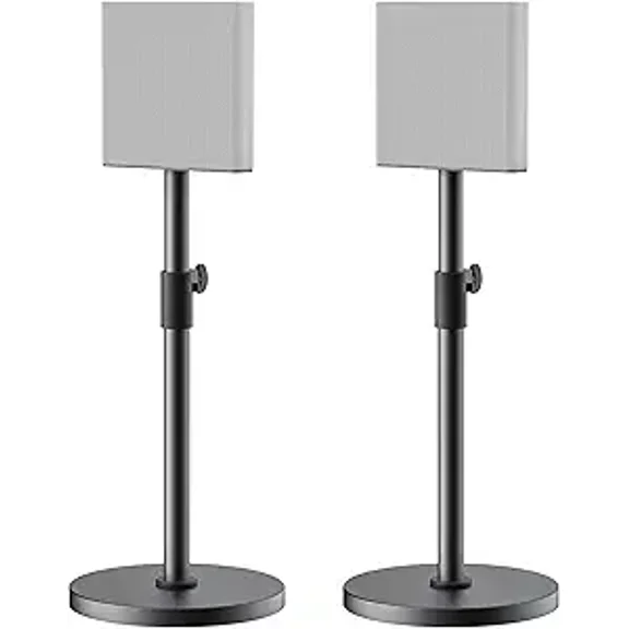 Pair Heavy-Duty Floor Speaker Stands for Sony Bravia Theatre Quad HT-A9M2 Speaker Stands - Height Adjustable Surround Sound Speaker Stand for Sony HT-A9M2 Stands with Cable Management (Stand Only)