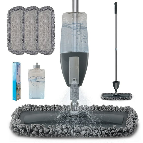 Efoee Floor Spray Mop with Washable Mop Pads Refillable Spray Bottle Mop for Hardwood Wood Kitchen Laminate Floor Cleaning
