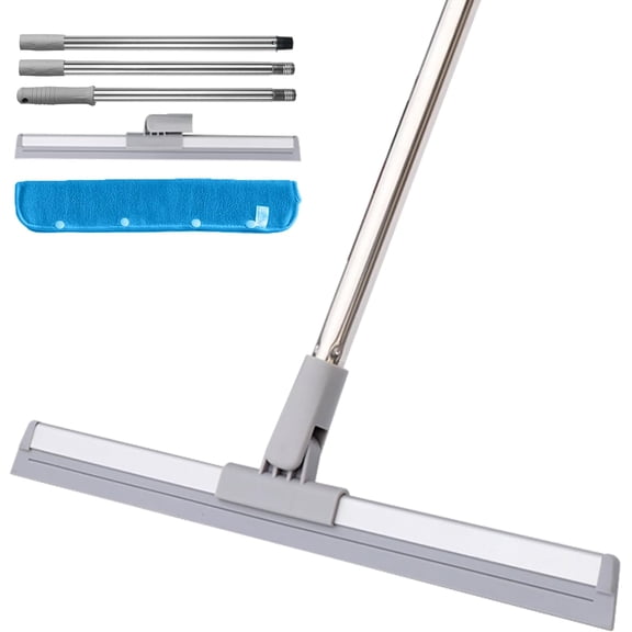 Floor Squeegee 120cm/47in Silicone Magic Broom with Microfiber Mpo Indoor Water and Dust Remover Glass Wiper Quick Drying