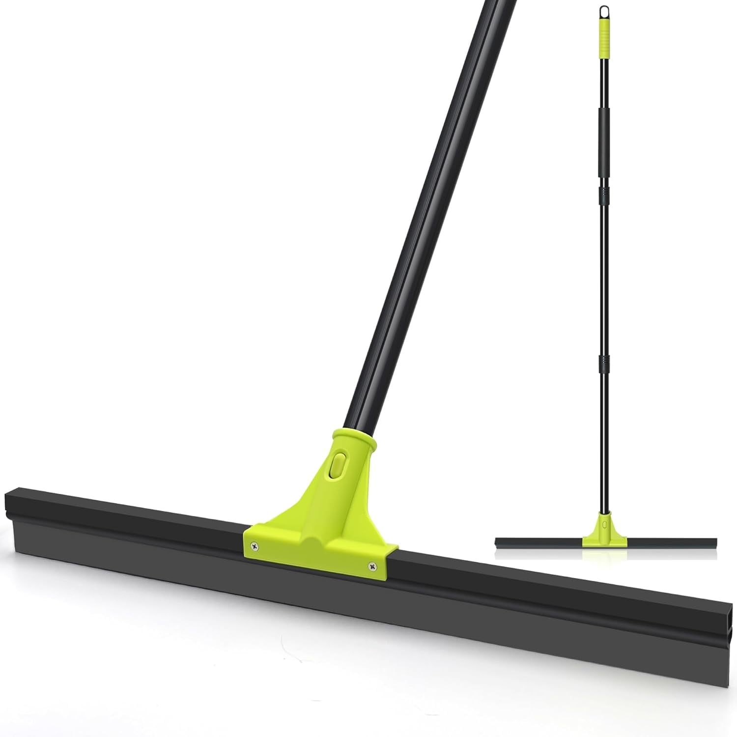 Floor Squeegee Heavy Duty, 24” Rubber Foam Water Scraper Broom, Epoxy ...