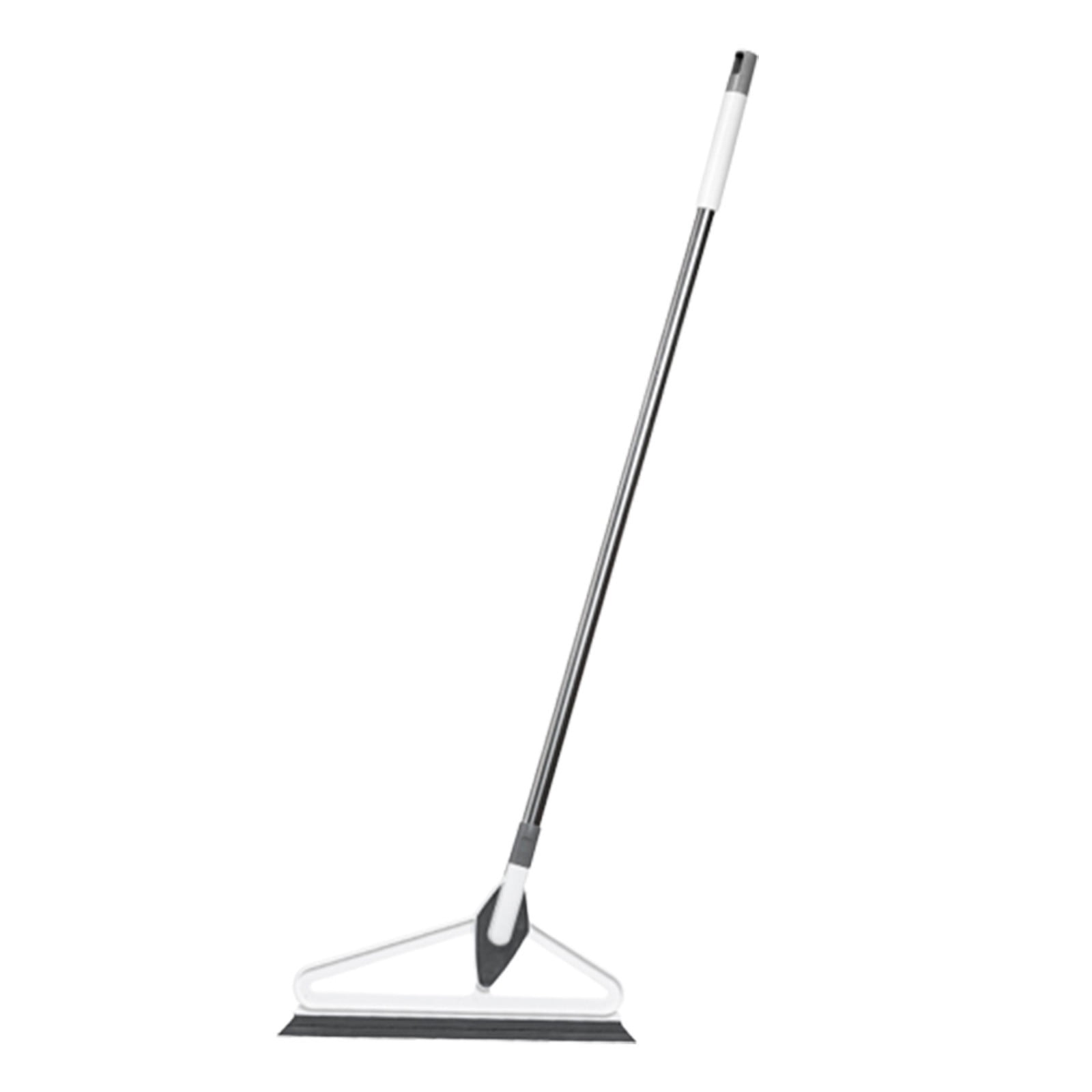 Floor Squeegee, Rubber Squeegee with Long Telescopic Handle for Bathroom Tile, Decking, Shower