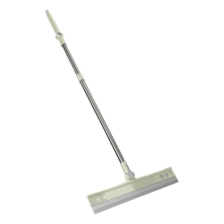 Floor Squeegee Scrubber Adjustable Telescopic Pole Heavy Duty Household  Broom Foam Blade for Garage Courtyard Shower Bathroom Floor Marble Glass  Tile Water Foam Cleaning 