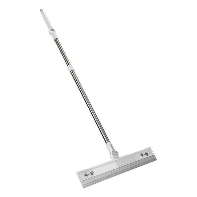 Floor Squeegee Wiper, Rubber Squeegee With Long Telescopic Handle For