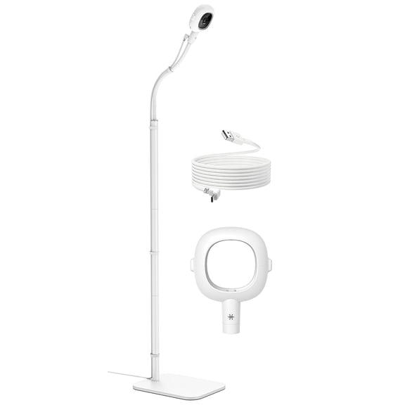 Floor Stand for Nanit Baby Monitor, Baby Camera Stand for Nanit Pro/Plus with Anti-fall Design & Heavy-Duty Base, 37-69" Adjustable Height Flexible Nanit Camera Mount for Crib, No Tools or Wall Damag