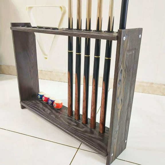 Floor Standing 12 Holes Billiard Pool Cue Stick Holder for Billiard Room or Club Floor Cue Rack 12 Holes Pool Billiard Stick Basement Table Ball Game Room Pool Stick Rack Billiard Room Cue Shelf