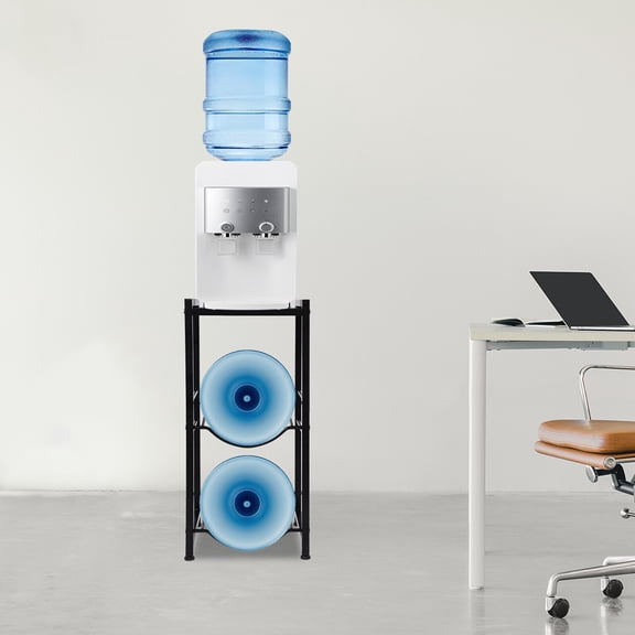 Floor Standing 5-Gallon Water Bottle Storage Rack, 5 Tilt, 3-Tier Water Jug Holder for Living Room, Dormitory