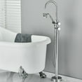 thumbnail image 1 of Floor Standing Bathtub Faucet Single Handle Mixer Tap 360° Rotation Spout Shower Faucets With ABS Handshower Bathroom Shower Tap, 1 of 10