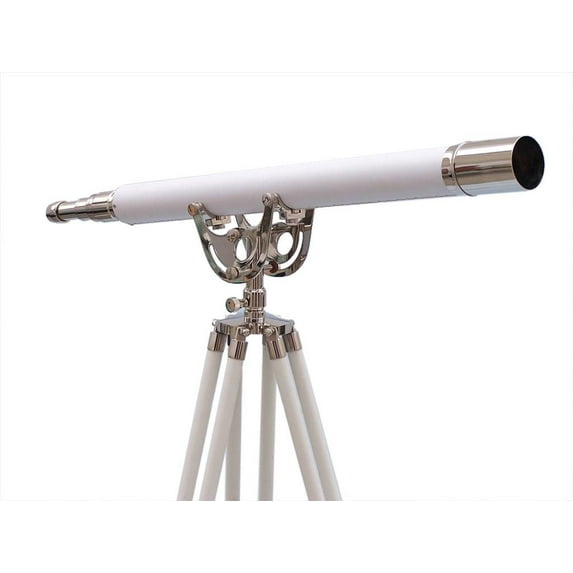 floor standing chrome with white leather anchormaster telescope 65 inch