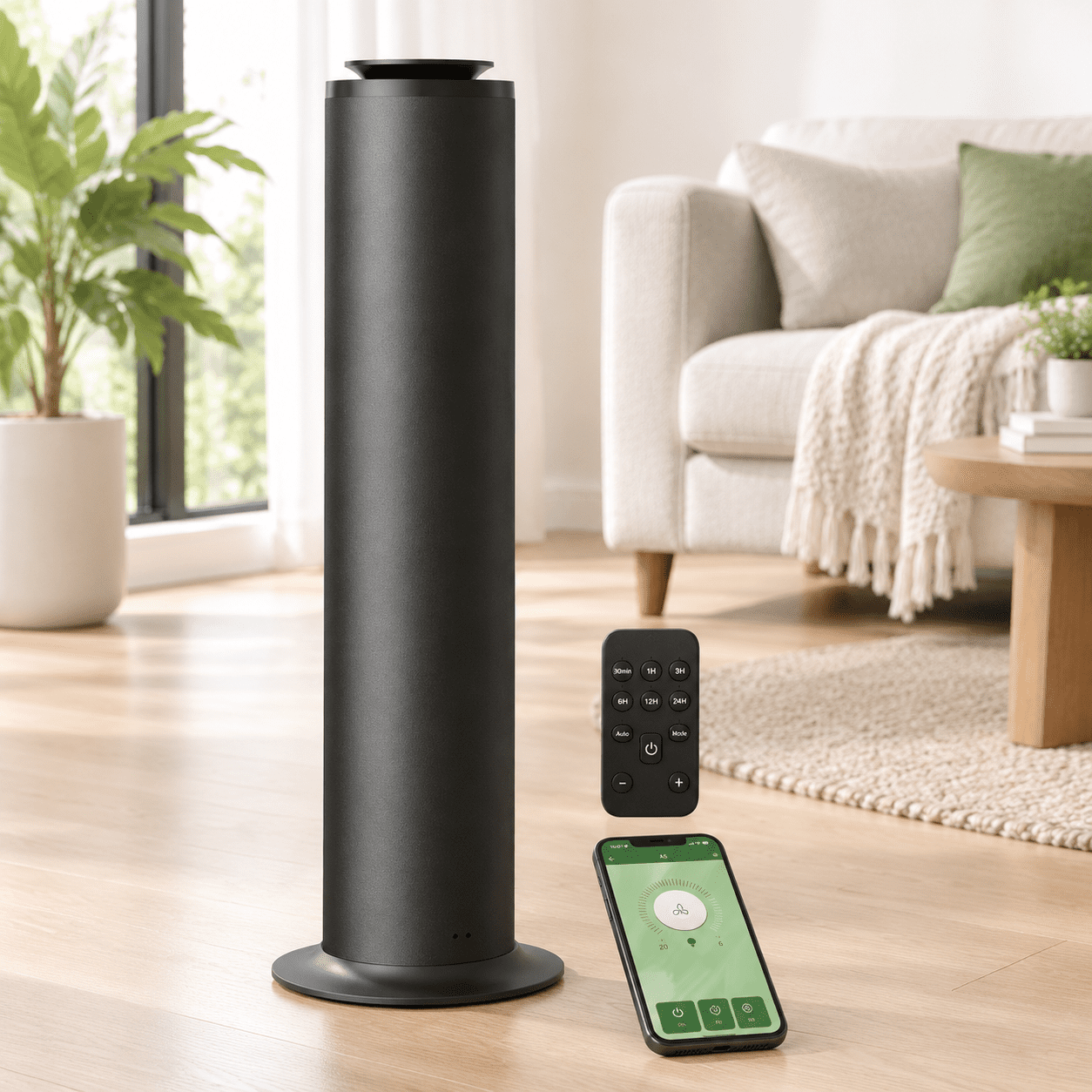Rooom Diffuser Floor-Standing Large Room Oil Diffuser, Black, 2800 Sq Ft Coverage ...
