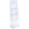 thumbnail image 1 of Floor Standing Literature Rack, 4-Tier, 8 Dividable Pockets (Clear Acrylic) (ADJLSTDCL), 1 of 1